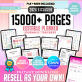 15,000+ Pages PLR Planners, Journals, & Templates